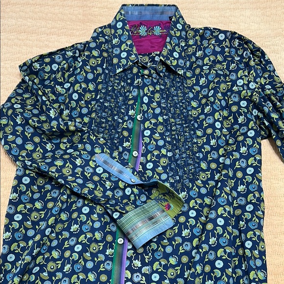 Robert Graham- Desigual Floral Button-Up Shirt - Blue - Picture 1 of 1